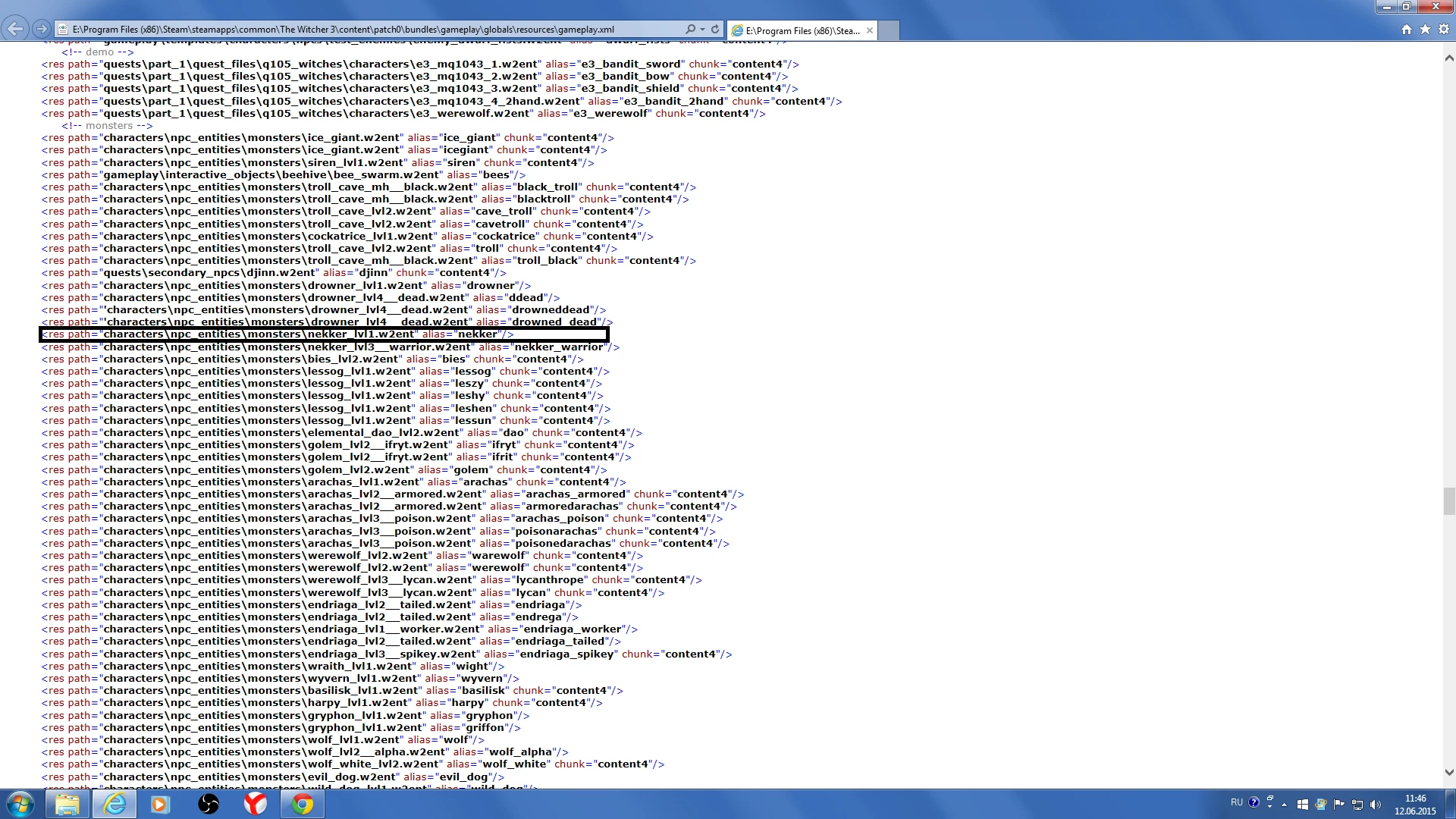 Witcher 3: Wild Hunt "Все существа для (Spawn) призыва через консоль"