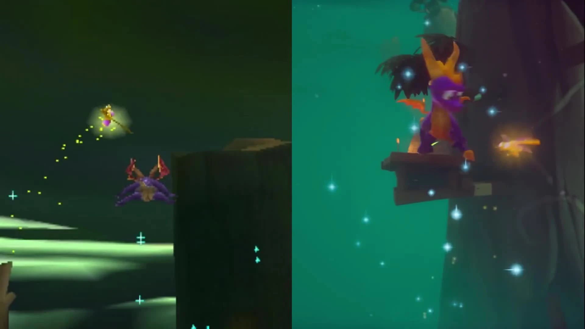 Ролик сравнивающий Spyro Reignited Trilogy с проектом для первой PlayStation
