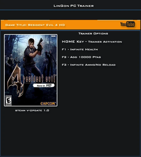 Resident Evil 4 ~ Ultimate HD Edition: Трейнер/Trainer (+3) [1.0] {LinGon}