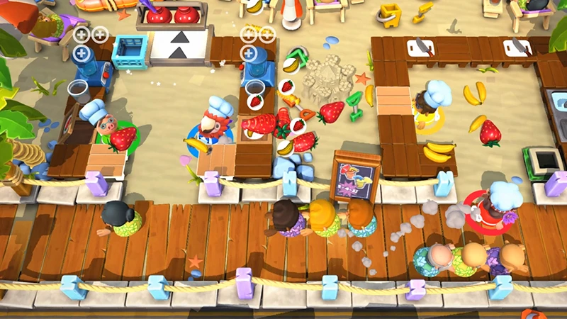 Кулинарная аркада Overcooked! 2 отправляется на пляж в дополнении Surf 'n' Turf