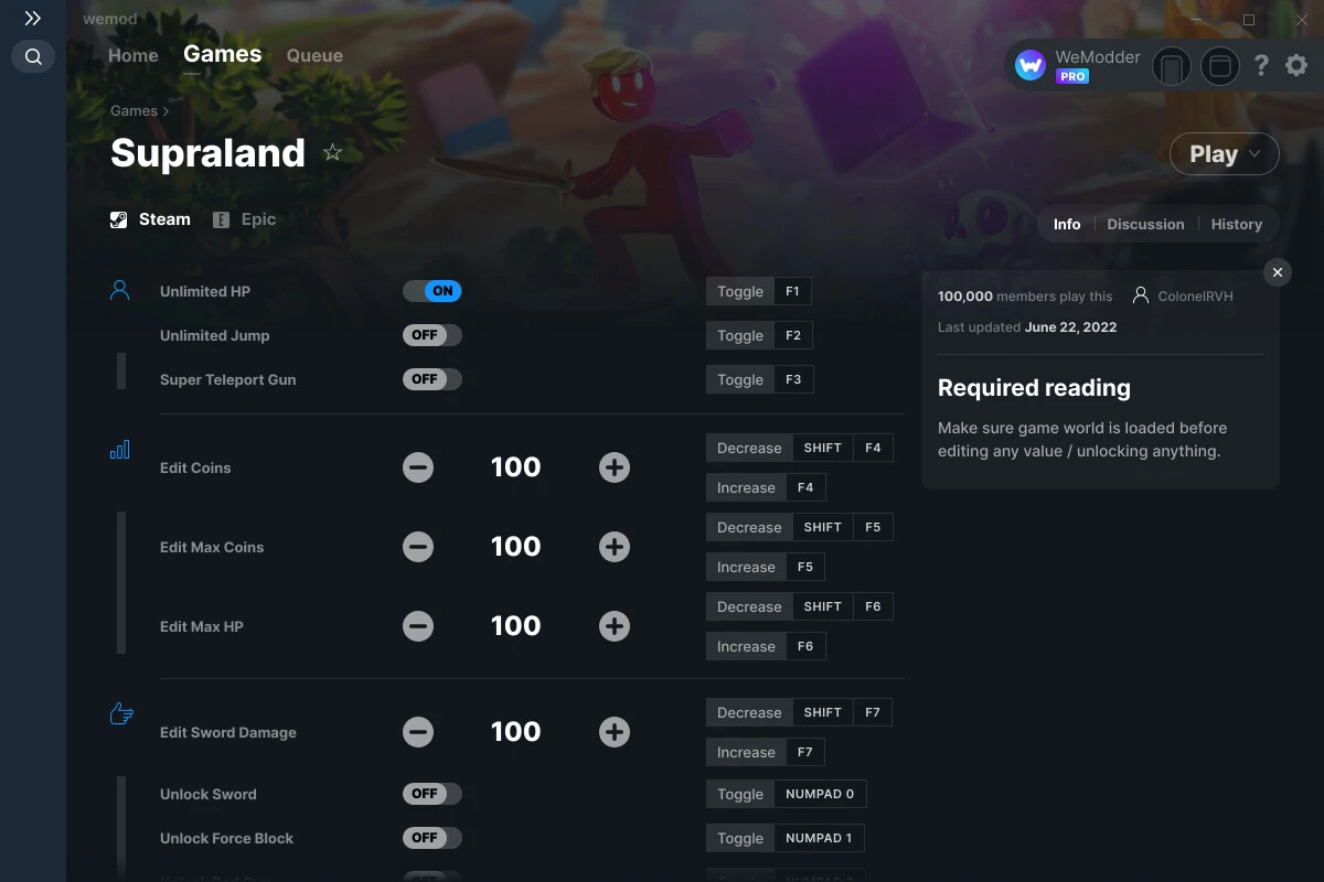 Supraland "Трейнер +17" [UPD: 22.06.2022 Fixed] {ColonelRVH / WeMod}