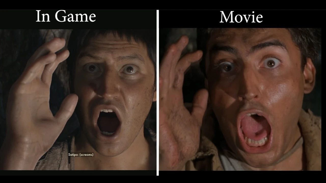 Сравнение Indiana Jones and the Great Circle со сценами из фильмов про Индиану Джонса