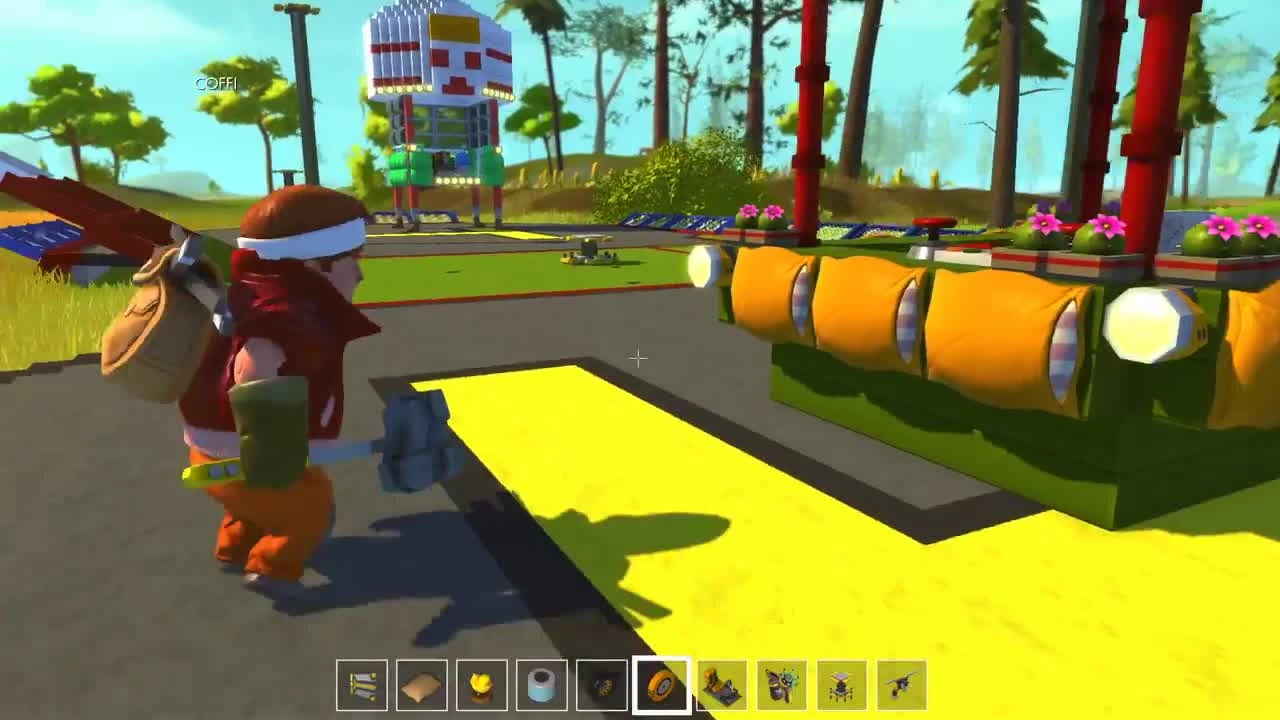 Построили огромный minecraft воздушный шар в SCRAP MECHANIC