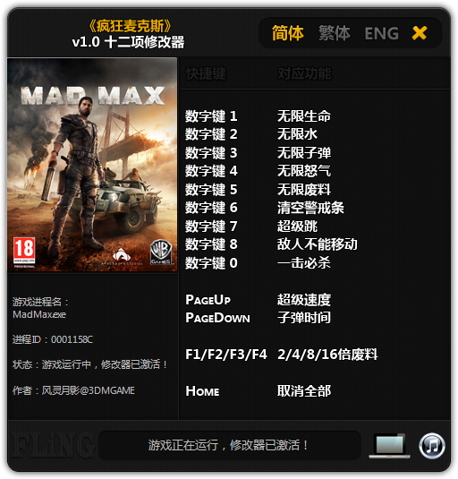 скачать читы на mad max Скачать трейнер для mad max.