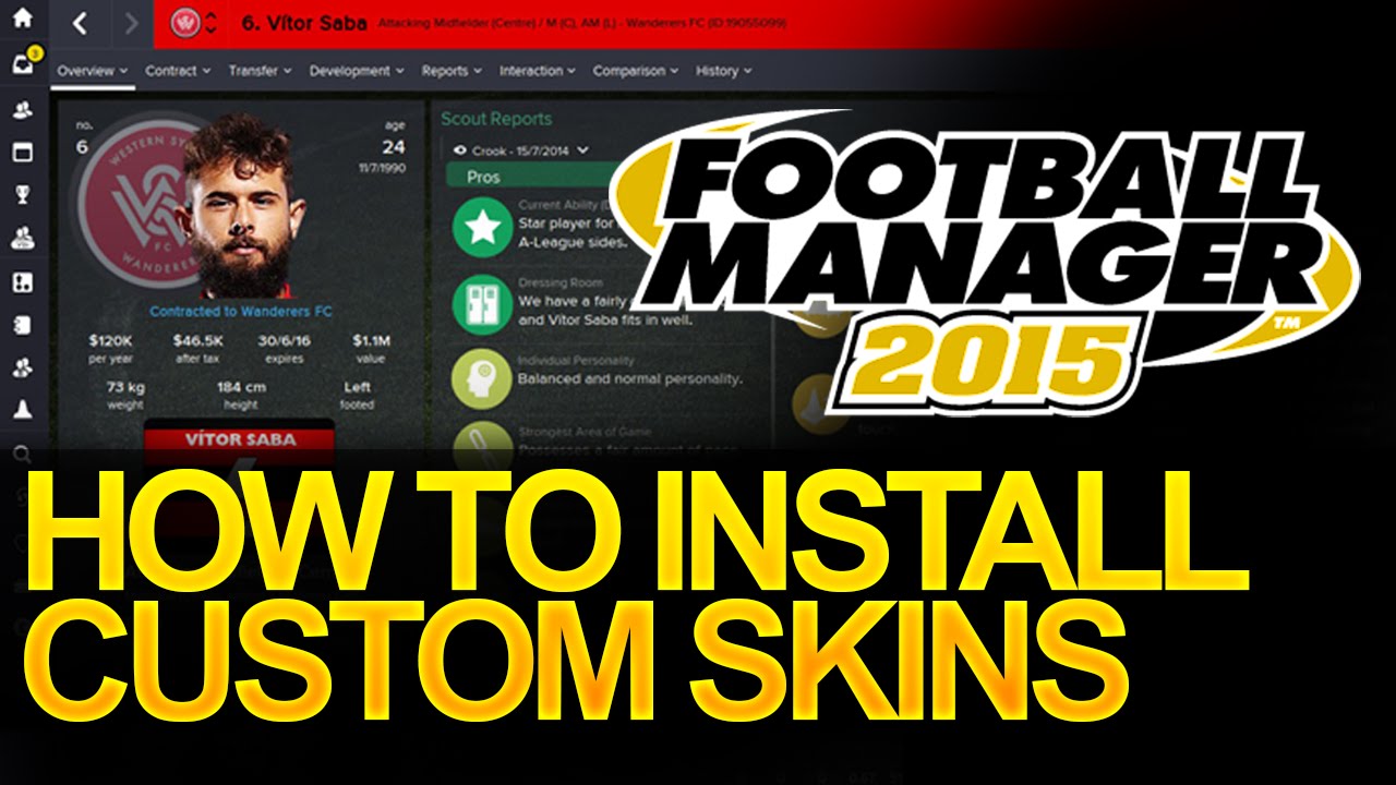 Custom manager. Football manager 2015 skin.