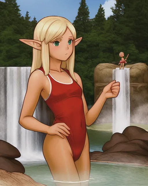 Эльфийки купаются в гейзерах