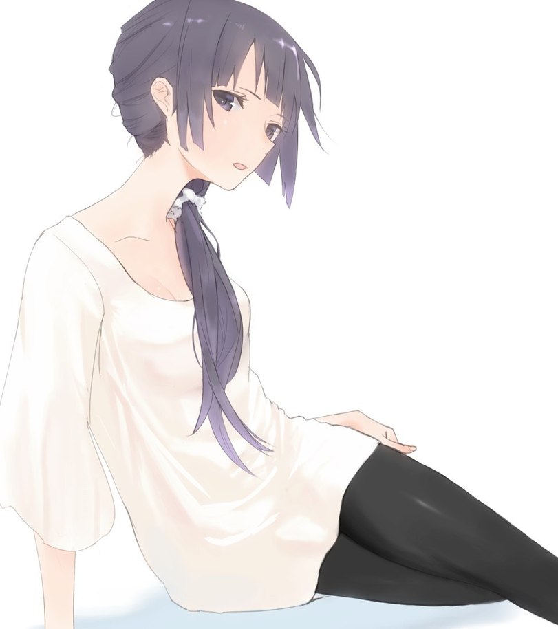 Anime girl looking sideways