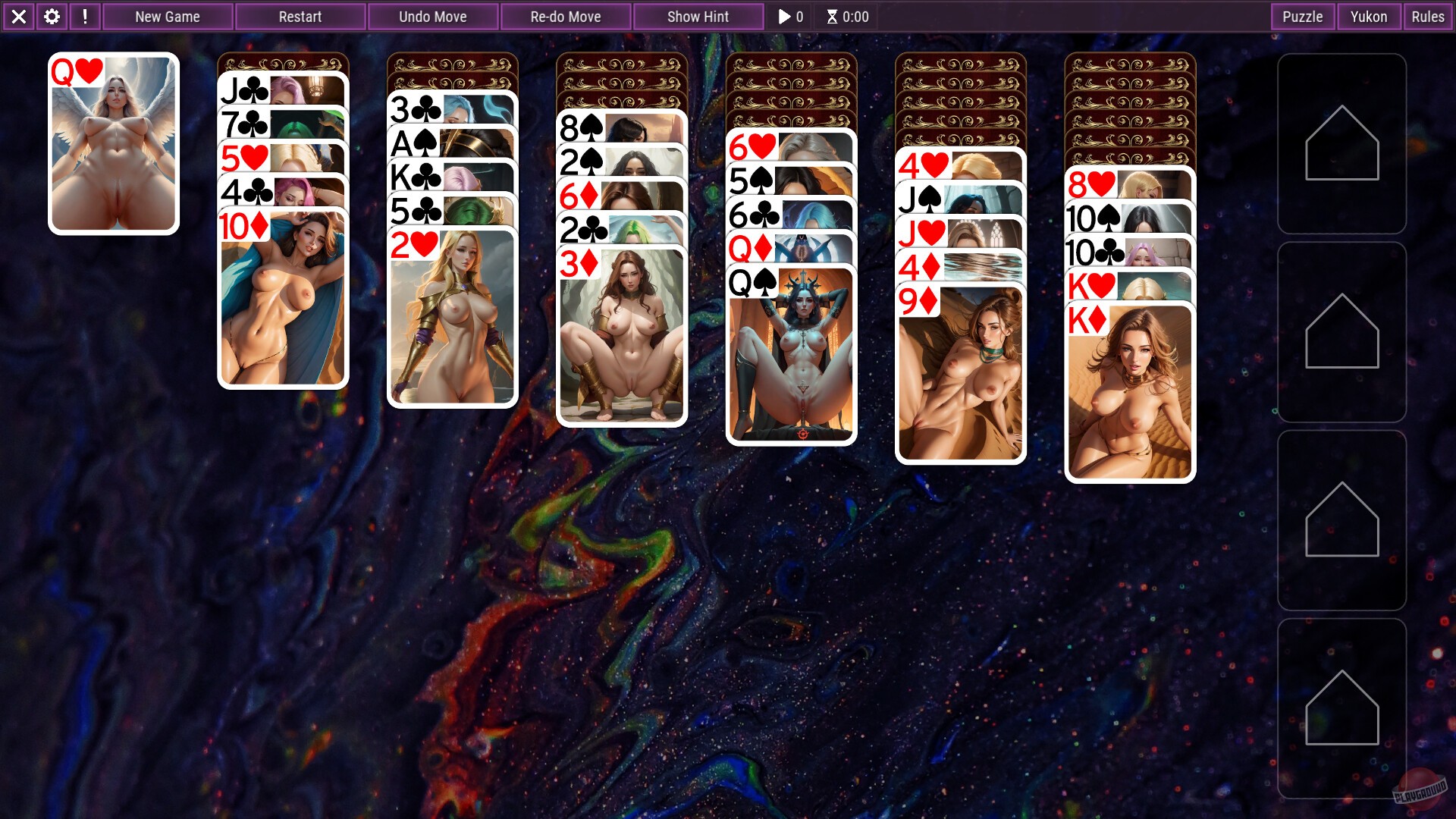 Скриншоты NSFW Solitaire.