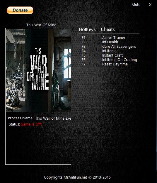 This War Of Mine: Trainer (+6) [1.2.2] {MrAntiFun}