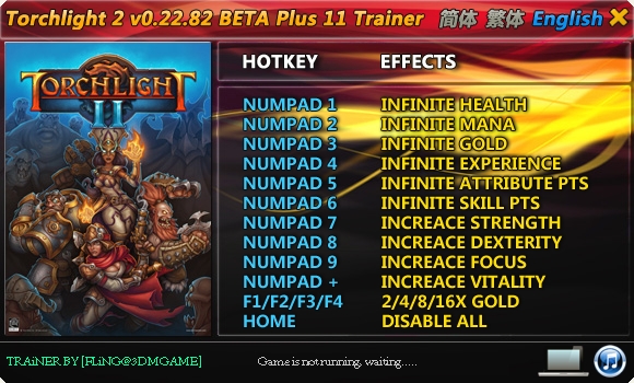 Torchlight 2: Trainer (+11) [0.22.82: Beta] {FLiNG}