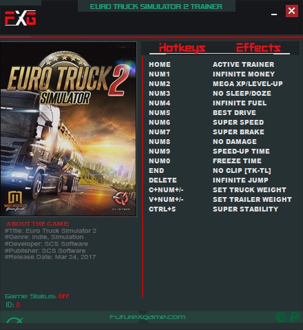 Euro Truck Simulator 2: Trainer (+15) [1.30.2.2s: 64 Bit] {FutureX}