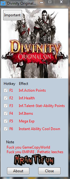 Divinity ~ Original Sin: Trainer (+8) [1.0.167.0] {MrAntiFun}