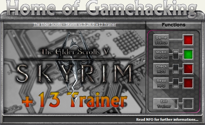 The Elder Scrolls 5 &#8211; Skyrim: Trainer (+13) [1.5.26.0] {HoG / sILeNt heLLsCrEAm}