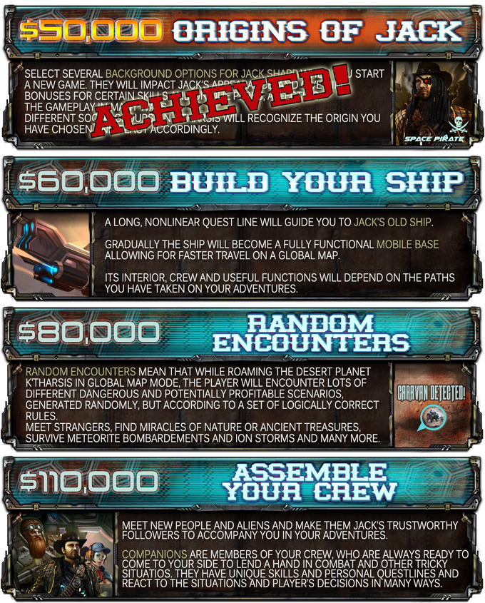 Click on the graphic to get more detail on our stretch goals
