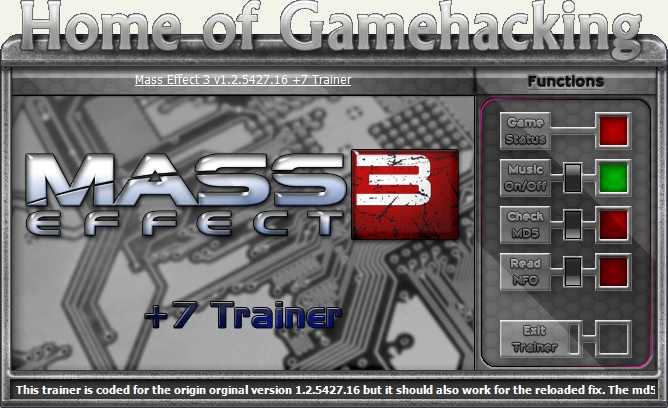 Mass Effect 3: Trainer (+7) [1.2.5427.16] {HoG / sILeNt heLLsCrEAm}