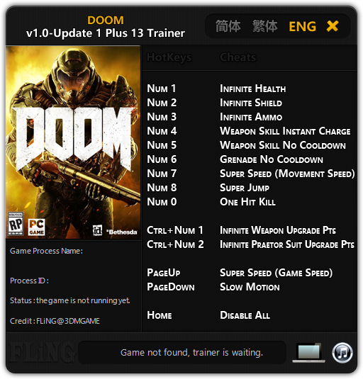 Doom 4: Trainer (+13) [1.0 &#8211; Update 1] {FLiNG}