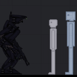 Сравнение роста Эпсилона с обычным человеком и андроидом.