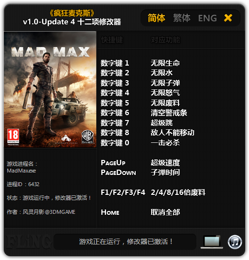 Mad Max: Trainer (+12) [1.0 &#8211; Update 4] {FLiNG}