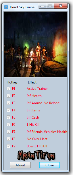 Dead Sky: Trainer (+8) [1.0] {MrAntiFun}