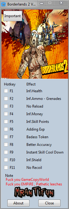 borderlands 2 trainer