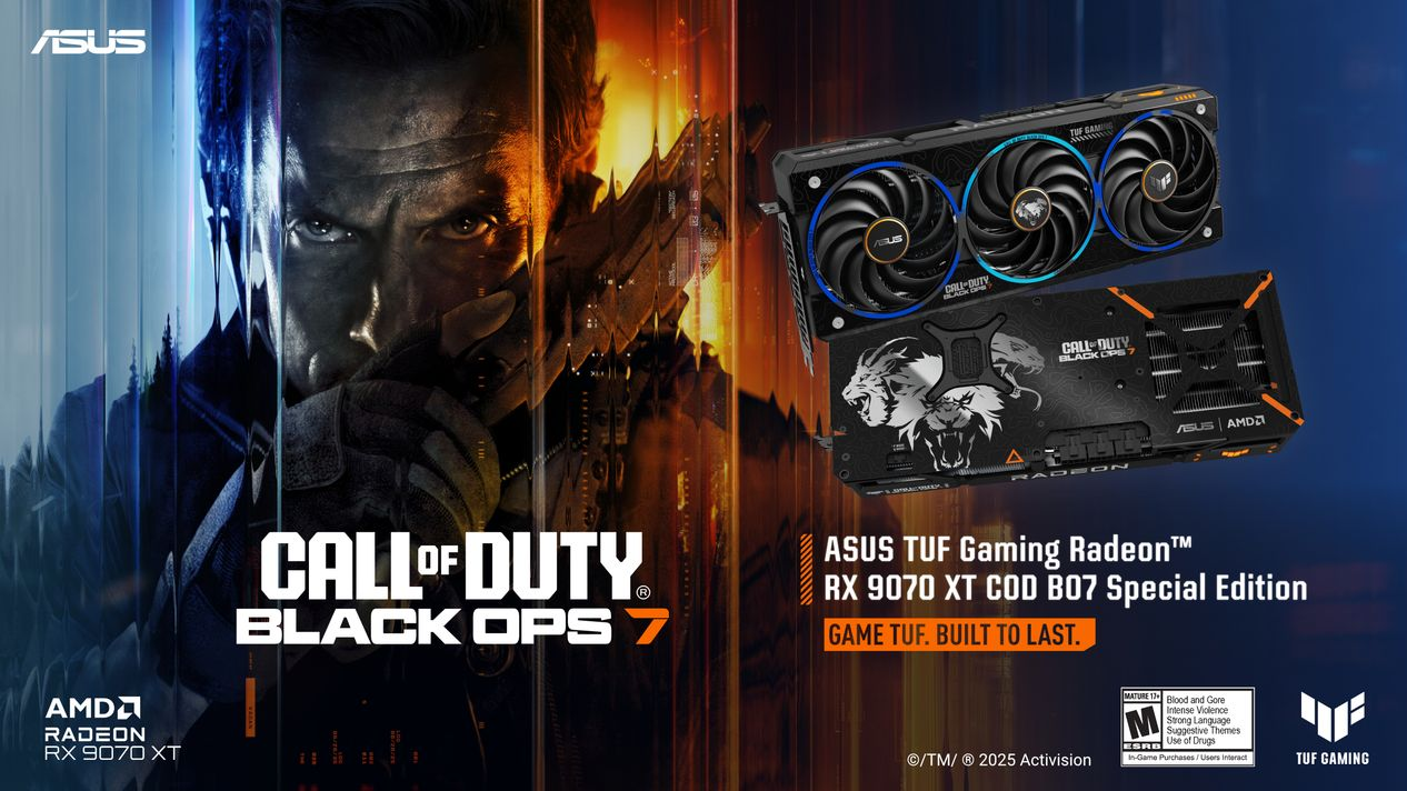 ASUS и AMD выпустят специальную версию видеокарты TUF Gaming Radeon RX 9070 XT Black Ops 7 Special Limited Edition