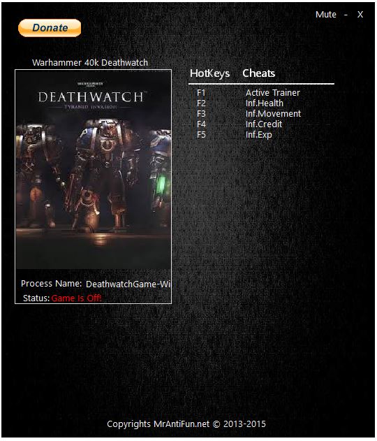 Warhammer 40.000: Deathwatch &#8211; Enhanced: Trainer (+4) [1.0] {MrAntiFun}