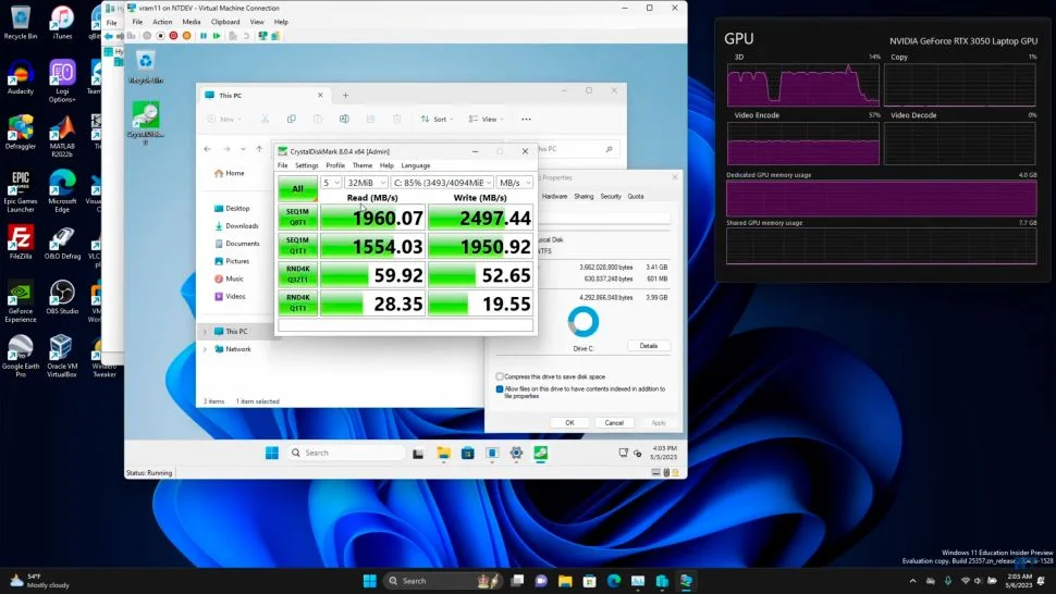 Облегчённую версию Windows 11 запустили в памяти ноутбука с Nvidia ...