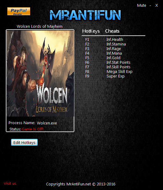 Wolcen: Lords of Mayhem: Trainer (+9) [0.2.5] {MrAntiFun}
