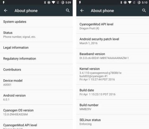 OnePlus One обновляется до CyanogenOS 13