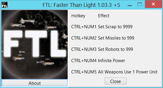 FTL ~ Faster Than Light: Trainer (+5) [1.03.3] {gir489}