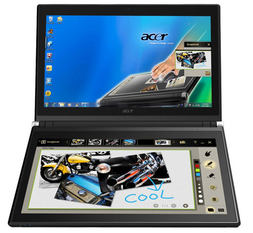 Acer двухдисплейный сенсорный ноутбук