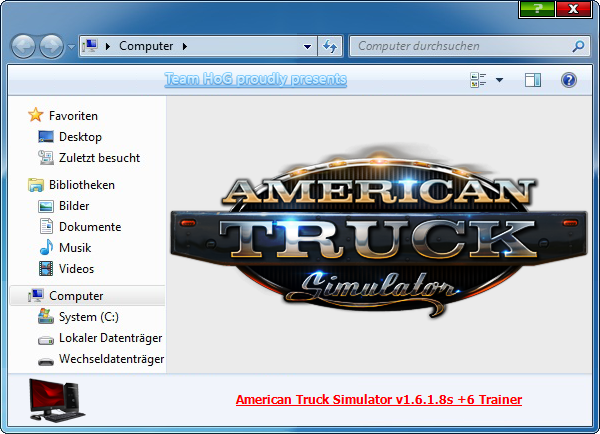 American Truck Simulator: Trainer (+6) [1.6.1.8s] {iNvIcTUs oRCuS / HOG}