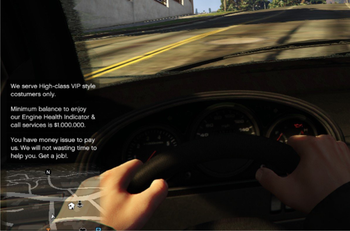 Скачать Grand Theft Auto 5 "Engine Health Indicator & Call Repair 1.6