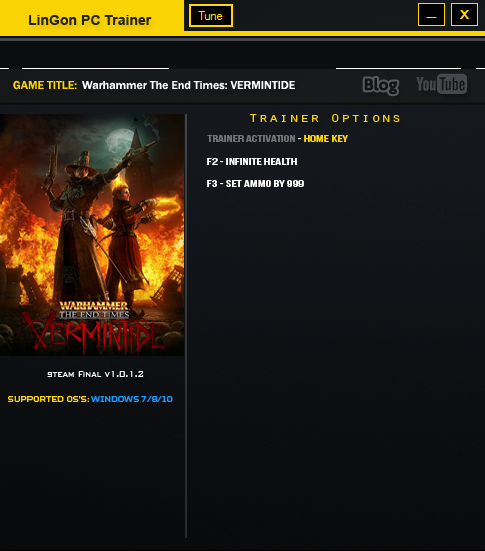Warhammer: End Times &#8211; Vermintide: Trainer (+2) [1.0.1.2] {LinGon}
