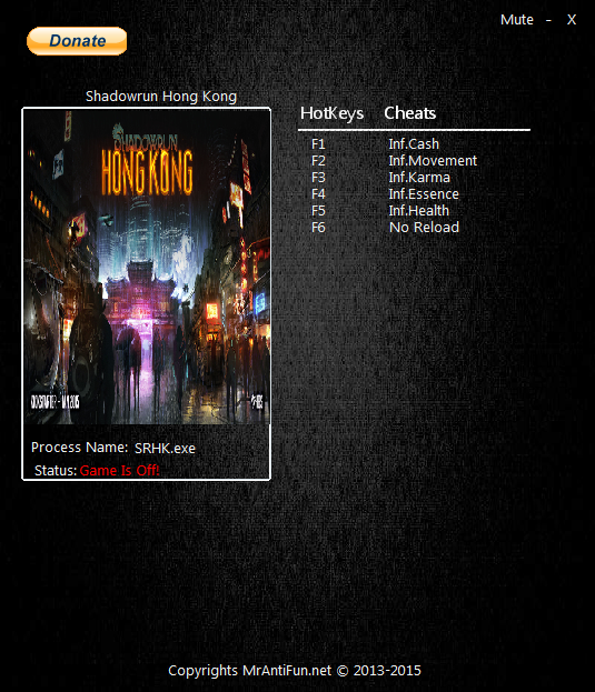 Shadowrun: Hong Kong: Trainer (+6) [3.0.3] {MrAntiFun}