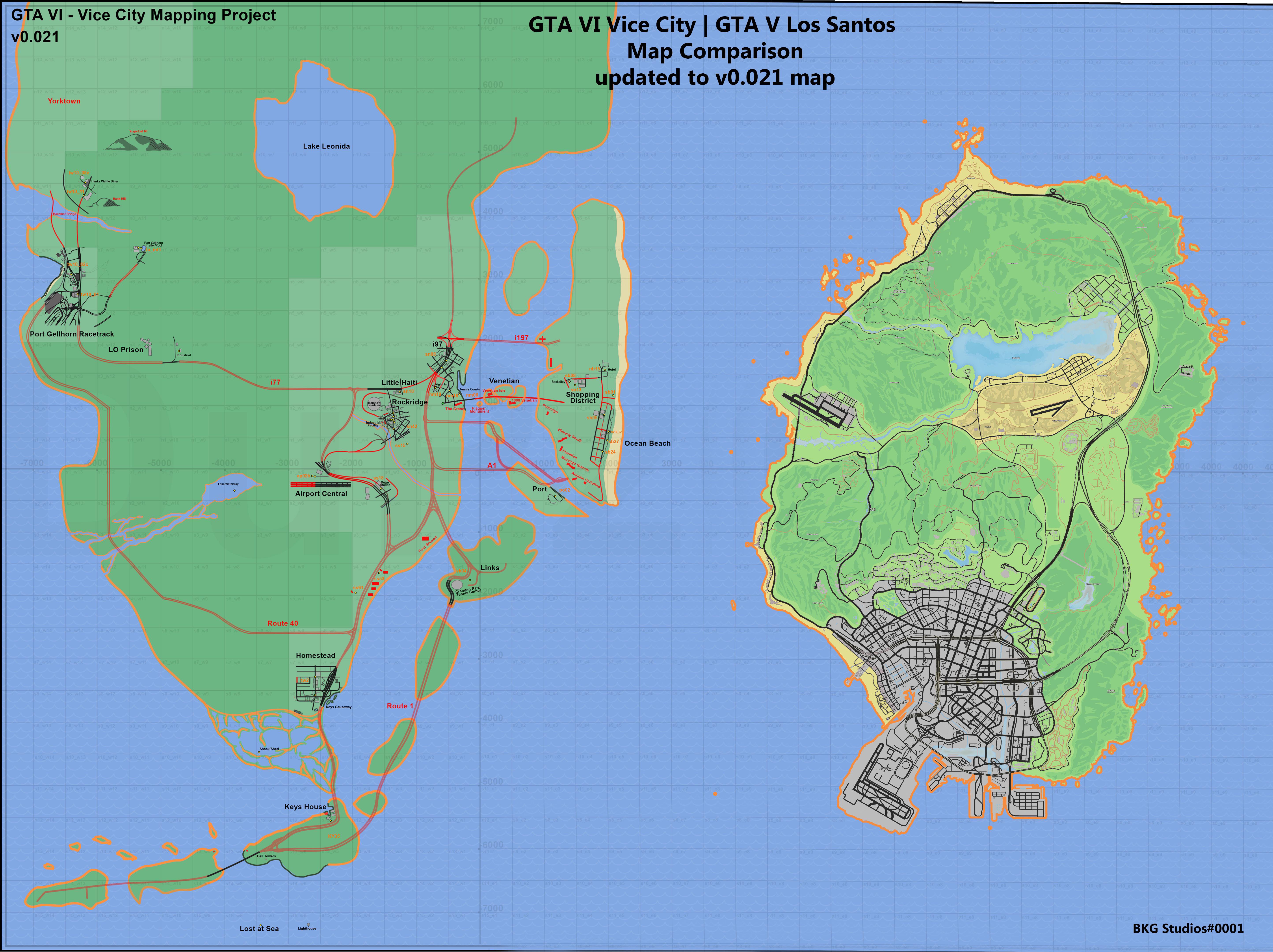 Изображение демонстрирует, насколько больше может быть карта GTA 6 по ...