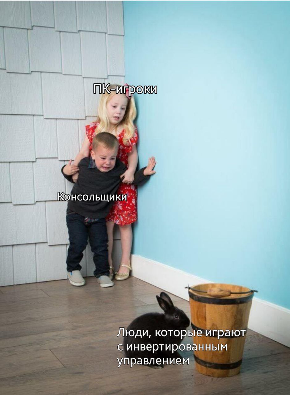 Девочка мальчик и кролик мем Инверсия