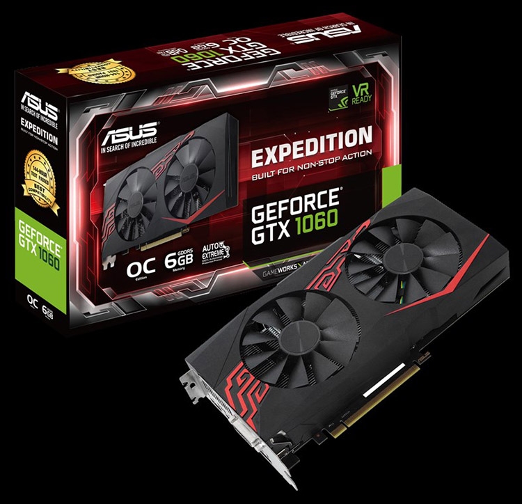 Видеокарта ASUS Expedition GeForce GTX 1060 OC 6GB