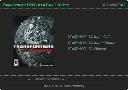 Transformers: War for Cybertron: Trainer (+3) [1.0] {KelSat}