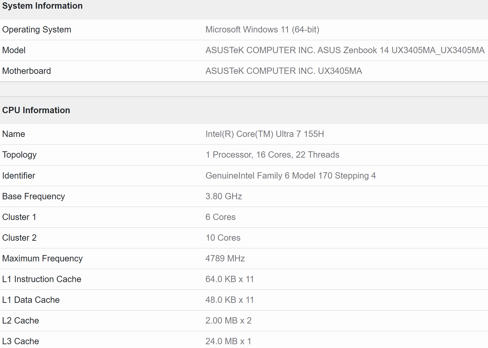 Intel ultra 7 155h характеристики. Intel ultra 7 155h характеристики