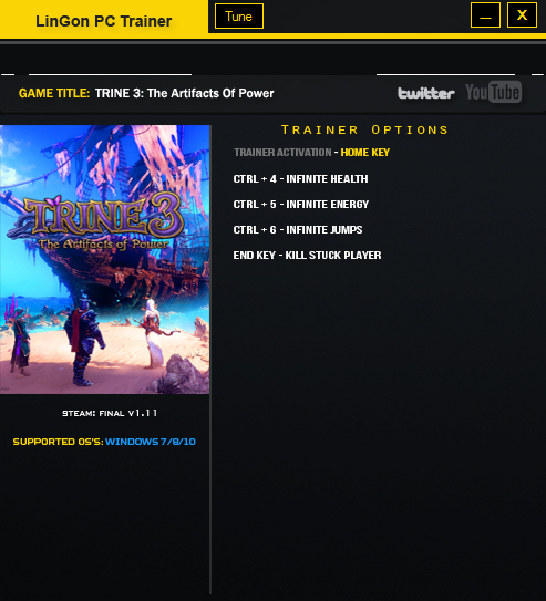 Trine 3: The Artifacts of Power: Trainer (+4) [1.11] {LinGon}