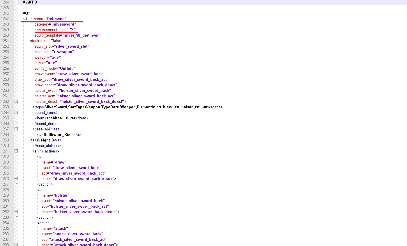 Bind item. Bind item