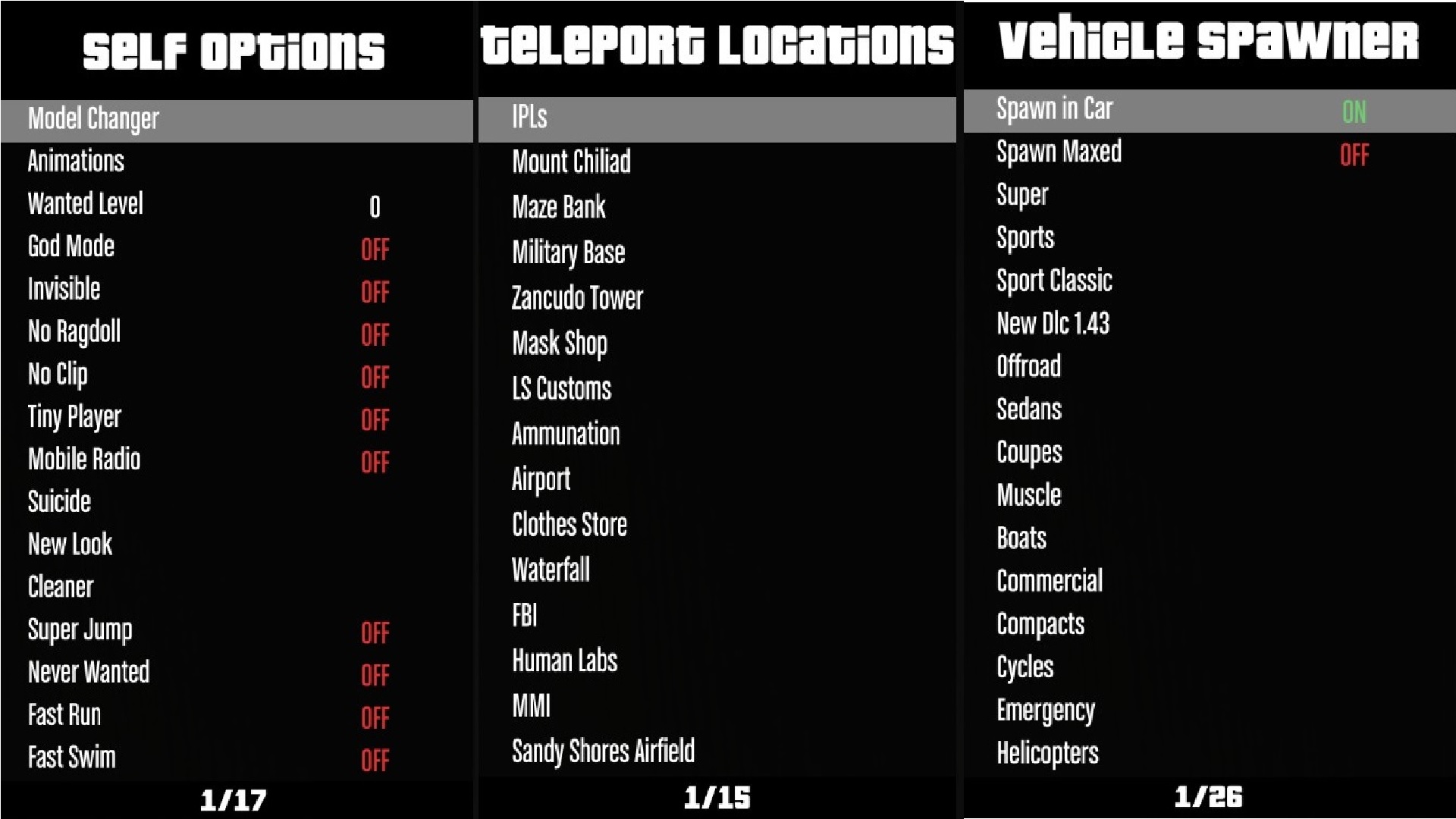Grand Theft Auto 5 (GTA V): Cheat (The Umbrella v5) [1.43]