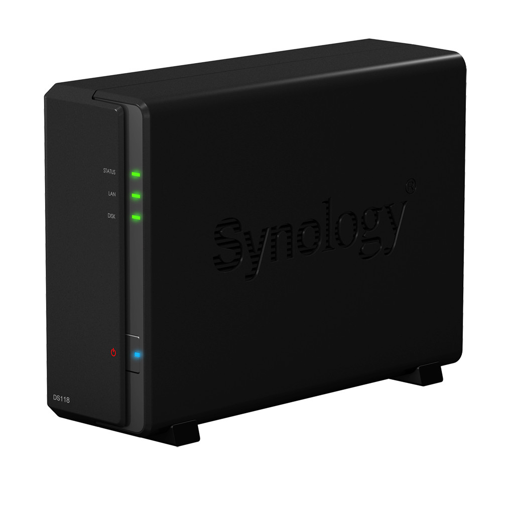 Компактный NAS-сервер Synology DS118 предназначен для дома или офиса