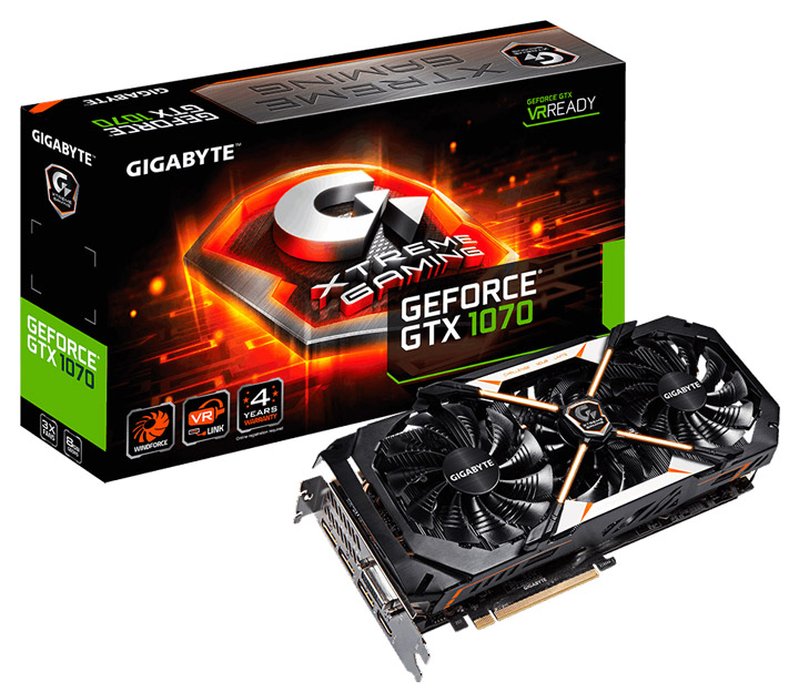 Видеокарта Gigabyte GeForce GTX 1070 Xtreme Gaming