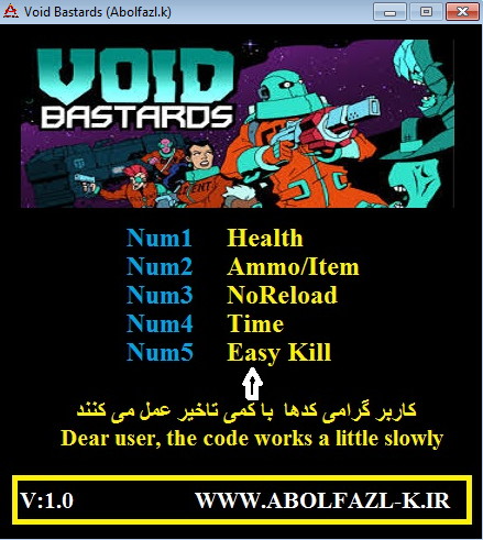 Void Bastards: Trainer (+5) [1.0] {Abolfazl-K}