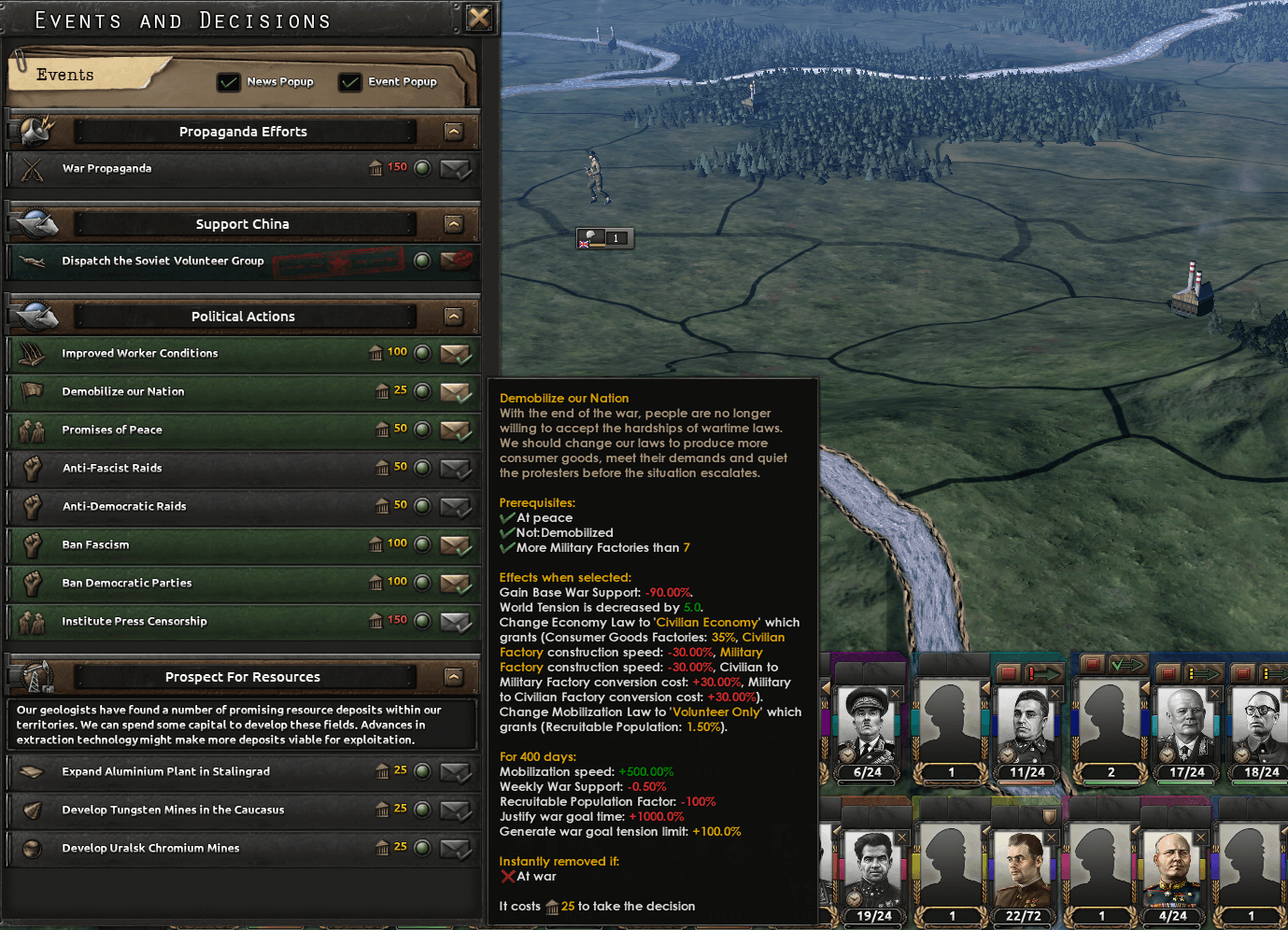 Скачать Hearts of Iron 4 "Демобилизация" - Геймплей