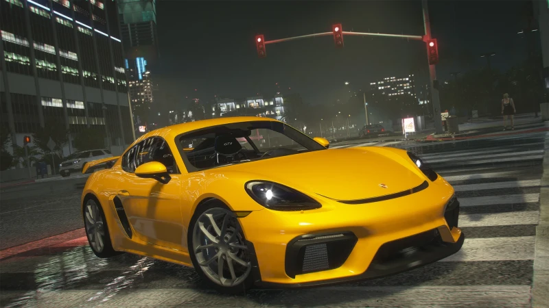 Автомобиль 2020 Porsche 718 Cayman GT4 для Grand Theft Auto 5.