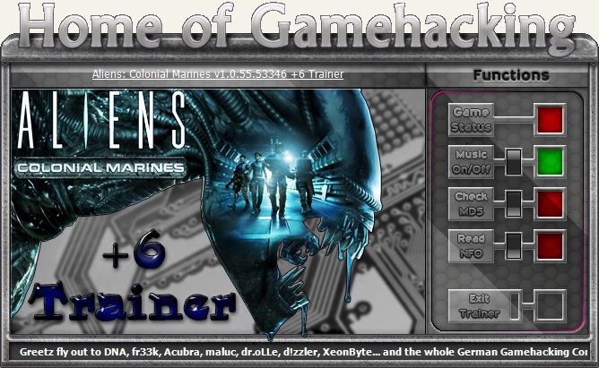 Aliens &#8211; Colonial Marines: Trainer (+6) [1.0.55.53346] {sILeNt heLLsCrEAm / HoG}