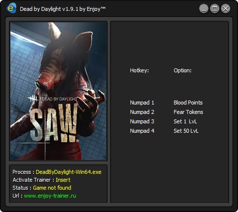 Dead by Daylight: Trainer / Trainer (+4) [v1.9.1] {Enjoy \ ENJ}